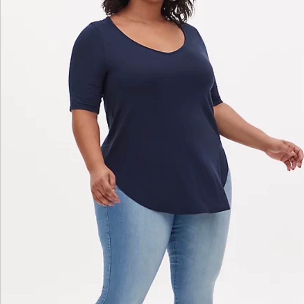 Torrid Navy super soft tunic length top